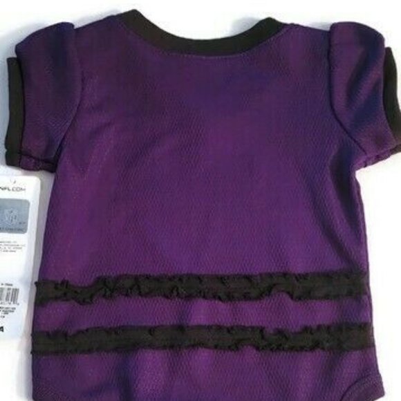 NFL Team apparel infant size 0-3 months Baltimore Ravens ruffle back bodysuit - Picture 3 of 5